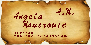 Angela Momirović vizit kartica